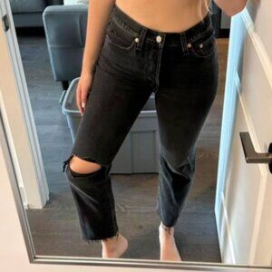 Wedgie Straight Levis Jeans in Black